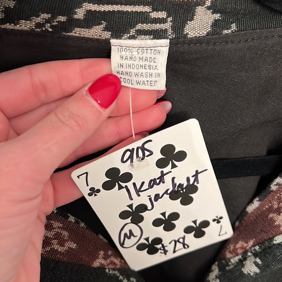 Vintage ikat beaded jacket - Picture 3 of 3